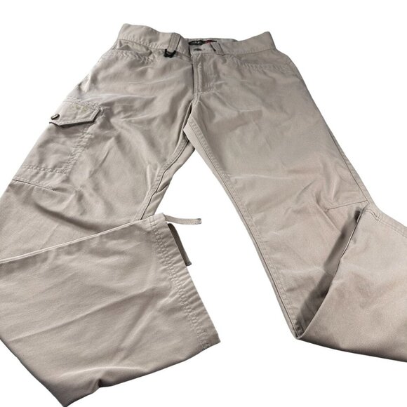 Under Armour Chino Khaki Pants Mens Drawstring Ankle Cargo Pocket Trousers - Picture 1 of 16